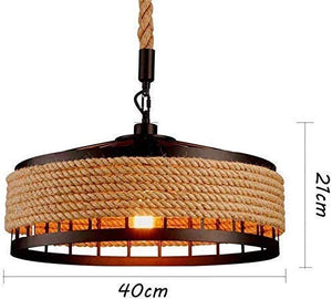 ANZZSS AN06 40 Watts Ceiling Light, Brown, Black, Round Cage