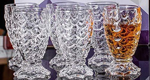 Happy Penguin® Pineapple Shaped Juice Glasses Drinking Glass Set of 6 Pcs I 190 ML - Home Decor Lo