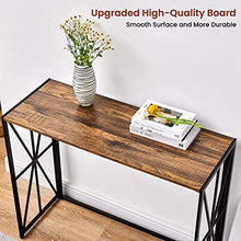 Load image into Gallery viewer, Coavas Folding Wood Console Table with 40 Inches Metal Frame