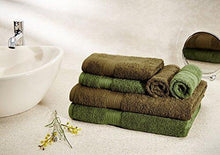 Load image into Gallery viewer, Amazon Brand - Solimo 100% Cotton 6 Piece Towel Set, 500 GSM (Brown and Olive Green) - Home Decor Lo