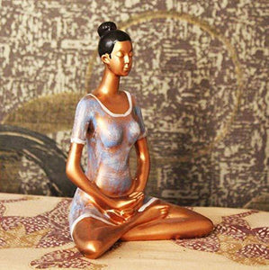 Miss Peach Handcrafted decoration items Yoga Posture Lady Statue Buddha showpiece antique idol idols corner show pieces statues for home decor big size budha living room decoration items|Decorative items for room - Home Decor Lo