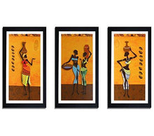 Load image into Gallery viewer, SAF Framed Painting (Acrylic, 15 cm x 3 cm x 38 cm, Set of 3, Textured Effect, SANF3010) - Home Decor Lo