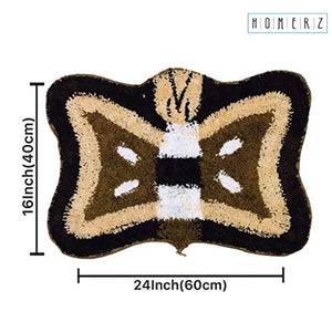 Homerz Premium Set of 5 Super Soft Microfiber Butterfly Mat | Bath Mat | Door Mat | 16 x 24 Inch Guaranteed Exact Size (Multicolor, 5) - Home Decor Lo