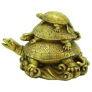 Sethi Traders Three Tiered Tortoises for Health Wealth and Luck Showpiece in Resin Material - Home Decor Lo