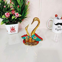 Load image into Gallery viewer, KridayKraft Love Birds swan Set Pair of Kissing Duck Metal Statue,Romantic Gift to Boy friend, Girl friend, Animal lover, Decoration idol for Office,Showcase,Table, Animal Showpiece Figurines Gift Article... - Home Decor Lo