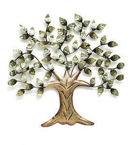 Vedas Exports Multicolour Iron Alila Tree Wall Decorative Hanging & Mounted Art Sculpture Home Living Room Decor (Size 28 x 28 inches) - Home Decor Lo