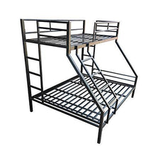 Load image into Gallery viewer, s k grill art Metal Bunk Bed 60 x 72 inch (Bottom) + 36 x 72 inch (Top) (Black) only Frame - Home Decor Lo