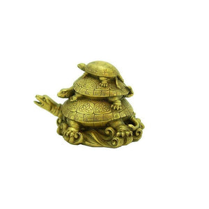 Sethi Traders Three Tiered Tortoises for Health Wealth and Luck Showpiece in Resin Material - Home Decor Lo