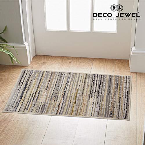 OrientalWeavers TOPAZ Polyester Large Door Mat Size 45 cm X 75 cm, Ideal for Living Room, Bed Room, , Vibrant Mat, Made In Egypt, UV Treated, Machine Woven( 18 inches X 30 inches) Shrink Polyester & Frieze - Home Decor Lo