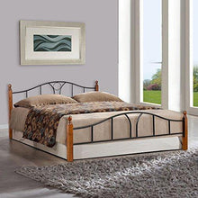 Load image into Gallery viewer, FurnitureKraft Toronto Queen Size Metal Bed (Glossy Finish, Multicolour) - Home Decor Lo