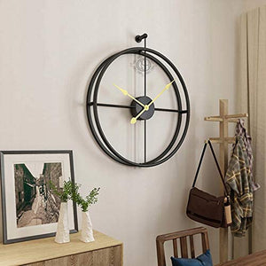 DSH Designer Wall Clock Heavy Metal Stylish for Living Room, Office and Wall Decor (60 cm, Black ) - Home Decor Lo