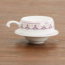 Load image into Gallery viewer, Home Centre Mandarin Printed Bone China Cups and Saucers - Set of 12 Pcs - Purple - Home Decor Lo