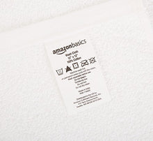 Load image into Gallery viewer, AmazonBasics Cotton Face Towel - 448 GSM - Pack of 24, White - Home Decor Lo