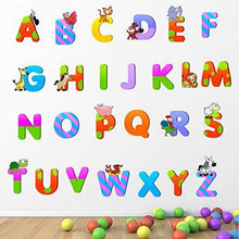 Load image into Gallery viewer, StickMe Baby Kids Learning Education Nursery Pre School Kinder Garden PVC Vinyl Alphabets Wall Sticker (Multicolour, 100 X 100 cm) - Home Decor Lo