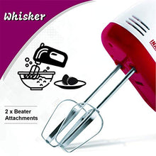 Load image into Gallery viewer, Inalsa Hand Mixer Easy Mix | Powerful 250 Watt Motor | Variable 7 Speed Control | 1 Year Warranty | (White/Red) - Home Decor Lo