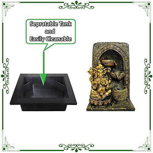 ART N HUB Lord Ganesh Indoor Fountain Showpiece with Flowing Water for Home Decorative Table Top - Home Decor Lo