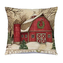 Load image into Gallery viewer, Hlonon Christmas Pillow Covers 18 x 18 Inches Set of 4 - Xmas Series Cushion Cover Case Pillow Custom Zippered Square Pillowcase… (1 Christmas) - Home Decor Lo