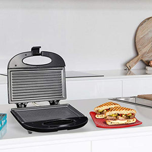 Prestige PGMFB 800 Watt Grill Sandwich Toaster with Fixed Grill Plates, Black - Home Decor Lo