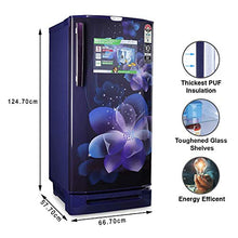 Load image into Gallery viewer, Godrej 190 L 5 Star Inverter Direct-Cool Single Door Refrigerator with Base Drawer (RD 1905 PTDI 53 JW BL, Jewel Blue) - Home Decor Lo