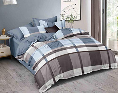 Linemates™ Super Soft Glace Cotton King Size AC Comforter/Blanket/Duvet with 1 Flat Bedsheet and 2 Pillow Cover for Double Bed (Comforter Set 4 Piece)