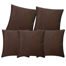 Load image into Gallery viewer, S N TRADERS Abstract Silk Cushion Cover (Brown, Coffee 16x16 Inch, 40x40 cms) - Set of 5 - Home Decor Lo