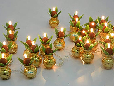 Enamic UK Kalash LED Light Made in India Golden Kalash Light for Diwali Festival Navratri Home Decoration Gift || YH34