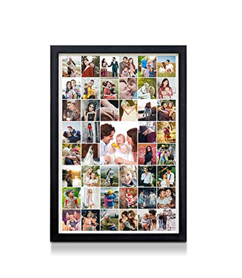WhatsYourPrint Personalised Photo Collage Frames for Walls Decorations | Gifts for Birthdays and Anniversary - Parents, Husband, Wife, Girlfriend, Boyfriend and Friends | Framed with Glass - Home Decor Lo