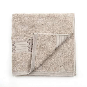 LUSH & BEYOND 100% Cotton Bath Towel Set for Men & Women, 500 GSM Full Large Size Combo Pack of 2, Ultra Soft for Sensitive Skin, Super Absorbent, Color Fade Resistant (Beige) - Home Decor Lo