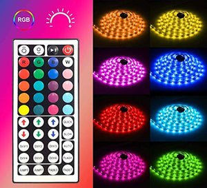 HYPER LIGHT LED Strip Lights | RGB 3528LEDs Color Changing Full Kit with Remote Control | 2A Adapter Power Supply Mood Lamp | Decoration sled strip light | lights for decoration | led strip light with remote control - Home Decor Lo