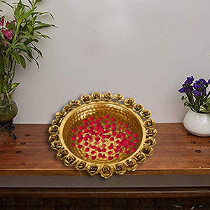 Shopping club Brass Traditional Urli Bowl (Gold_3 Inch X 9 Inch X 10 Inch) - Home Decor Lo