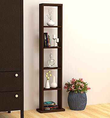 Bluewud Walten Engineered Wood Bookshelf/Display Rack (Wenge) - Home Decor Lo