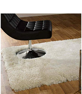 Zeff Furnishing Traditional Shaggy Rug (White, Microfiber, 26 X 42 Inches) - Home Decor Lo