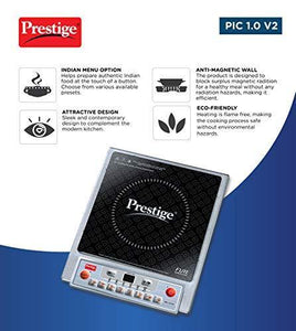 Prestige PIC 1.0 V2 1900-Watt Induction Cooktop (Black) - Home Decor Lo