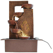 Load image into Gallery viewer, eCraftIndia Dancing Ganesha Brass Wall Hanging Deepak with Bell (10 cm X 7 cm X 25, Brown and Golden) &amp; Five Steps Polystone Water Fountain (31 cm X 23 cm X 42 cm, Brown) Combo - Home Decor Lo