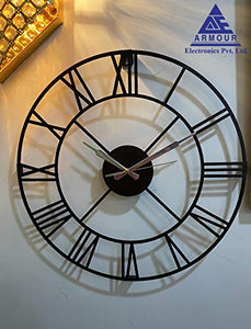 ARMOUR Roman Wall Clock 45.7 cm Antique Metal Copper - Home Decor Lo