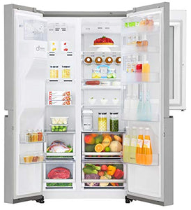 LG 668 L InstaView Door-in-Door inverter linear Side-by-Side Refrigerator (GC-X247CSAV, Noble Steel, LG ThinQ) - Home Decor Lo
