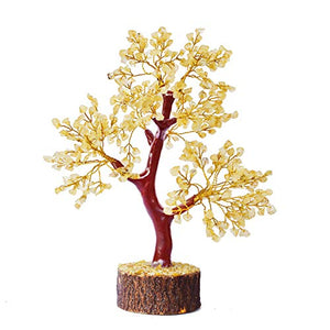 The Emerald Hut Cytrine Stone Studded Semi Precious Tree for Home Decor (Yellow) - Home Decor Lo