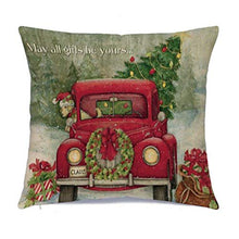 Load image into Gallery viewer, Hlonon Christmas Pillow Covers 18 x 18 Inches Set of 4 - Xmas Series Cushion Cover Case Pillow Custom Zippered Square Pillowcase… (1 Christmas) - Home Decor Lo