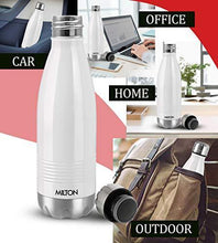 Load image into Gallery viewer, Milton Duo DLX 1000 Thermosteel 24 Hours Hot and Cold Water Bottle, 1 Litre, White - Home Decor Lo