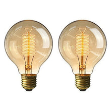 Load image into Gallery viewer, KingSo Vintage Edison Bulbs 40W Incandescent Antique Light Bulb Dimmable for Home Light Fixtures Squirrel Cage Filament E27 Base G80 220V (Warm White) -2 Pack - Home Decor Lo