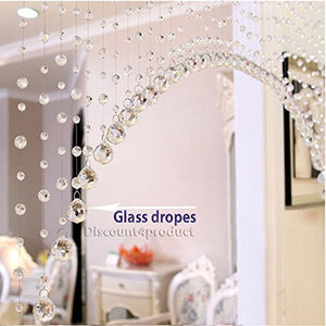 Discount4product Modern 30 Strings Acrylic String Curtain - 4ft, Transparent - Home Decor Lo