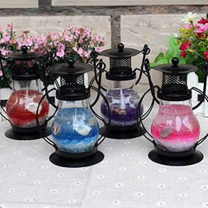 SNOWBIRD® Glass Jelly Candles Stick Lamp (Multicolour) - Home Decor Lo
