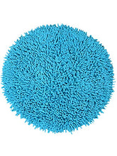 Load image into Gallery viewer, Saral Home Pure Cotton Shaggy Round Shaped Bath Mats (60 cm, Turquoise) - Home Decor Lo