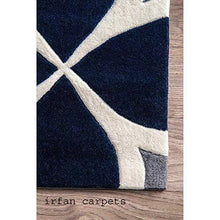 Load image into Gallery viewer, Irfan Carpets Modern Handmade Export Quality Tuffted Pure Woollen Latest Geometrical Carpet for Living Room Size 5 x 8 feet (150X240 cm) Multi - Home Decor Lo