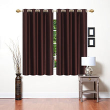 Load image into Gallery viewer, Blexos Polyresin Solid Window Curtain, 5 Feet, Coffee, Pack of 2 - Home Decor Lo