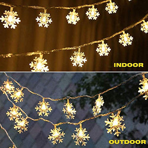 fizzytech Decorative Snowflake String LED Lights for Diwali Christmas Wedding (Warm White, 3 m) - Home Decor Lo