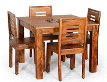 Load image into Gallery viewer, Sheesham Wood Dining Table Set with 4 Chairs for Home - Home Decor Lo
