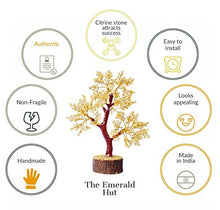 Load image into Gallery viewer, The Emerald Hut Cytrine Stone Studded Semi Precious Tree for Home Decor (Yellow) - Home Decor Lo