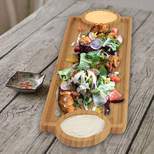 Load image into Gallery viewer, LWVAX Bamboo Tray for Serving (Wooden, 39x14 cm) - Home Decor Lo
