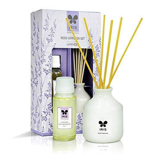 IRIS Reed Diffuser with Ceramic Pot, Lavender, Home Fragrances, Risk Free, Easy to use - Home Decor Lo